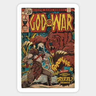 GOW Bear Scene Comic Cover fan art Sticker